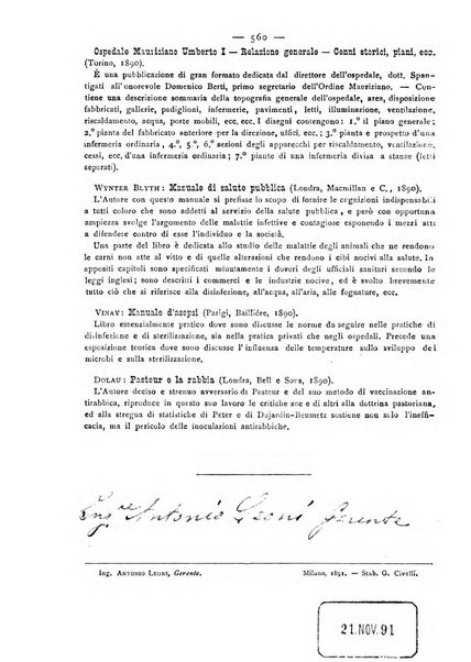 Giornale della Società italiana d'igiene