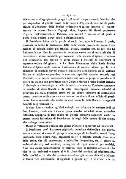 Giornale della Società italiana d'igiene