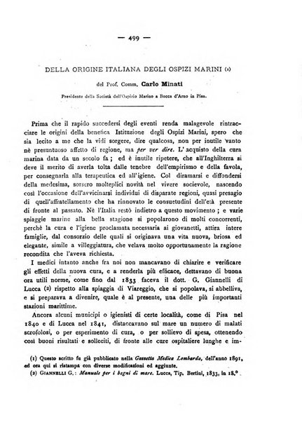 Giornale della Società italiana d'igiene