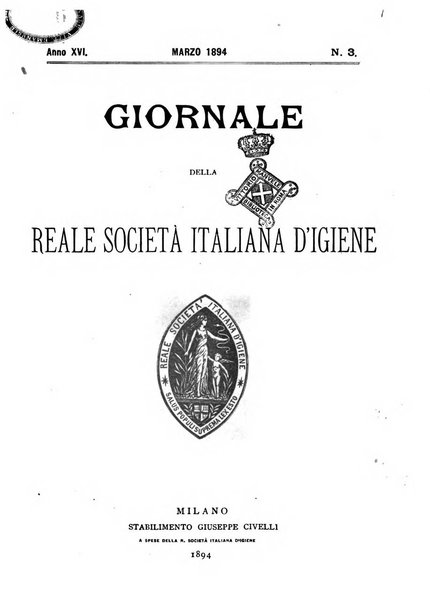 Giornale della Società italiana d'igiene