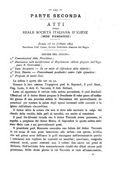 Giornale della Società italiana d'igiene