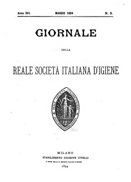 Giornale della Società italiana d'igiene