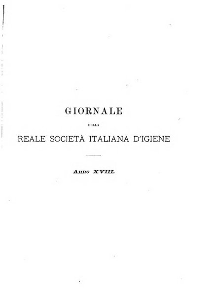 Giornale della Società italiana d'igiene