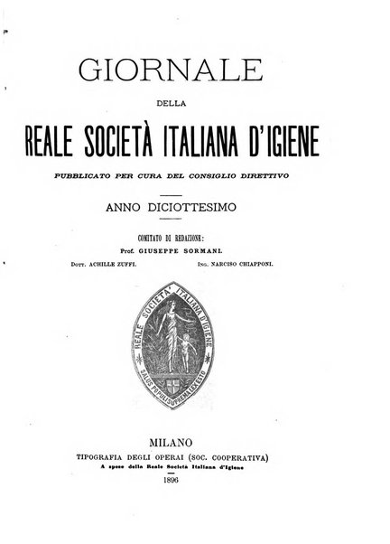 Giornale della Società italiana d'igiene