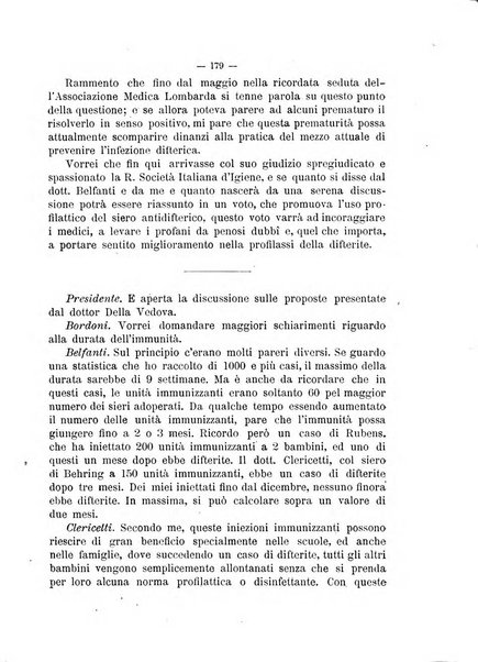 Giornale della Società italiana d'igiene