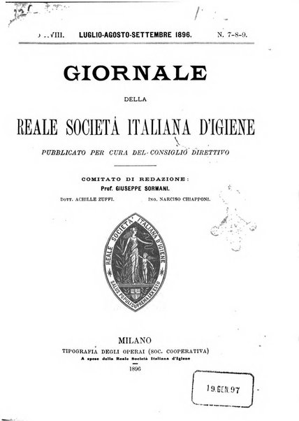 Giornale della Società italiana d'igiene