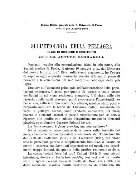 Giornale della Società italiana d'igiene