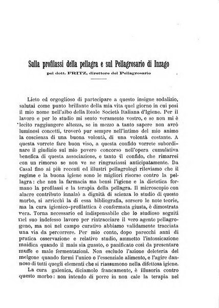 Giornale della Società italiana d'igiene