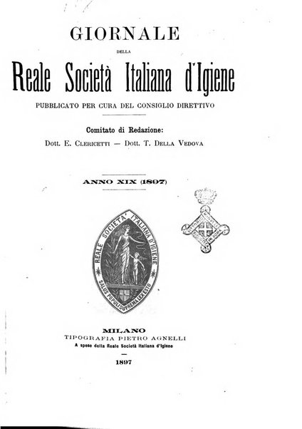 Giornale della Società italiana d'igiene