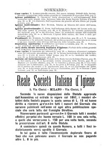 Giornale della Società italiana d'igiene