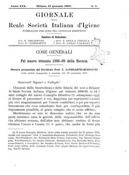 Giornale della Società italiana d'igiene