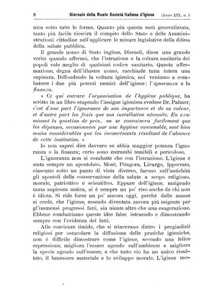 Giornale della Società italiana d'igiene