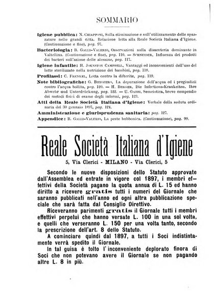 Giornale della Società italiana d'igiene