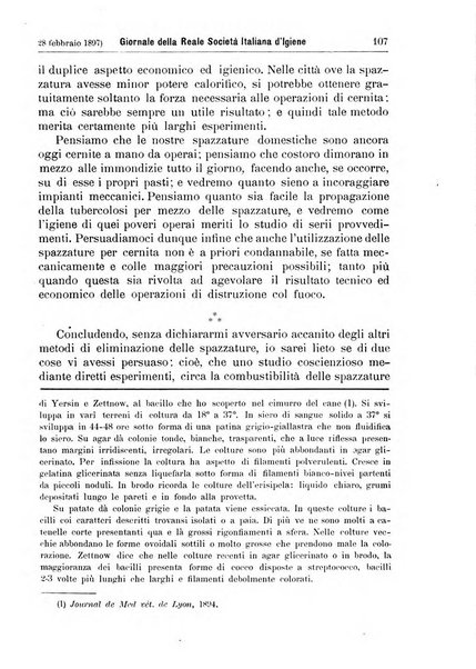 Giornale della Società italiana d'igiene