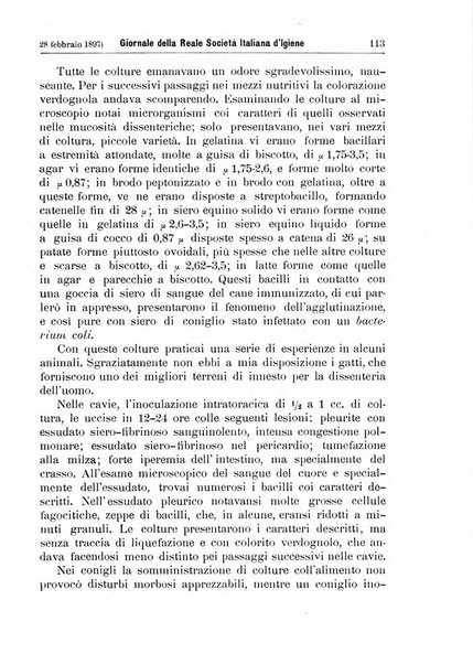 Giornale della Società italiana d'igiene