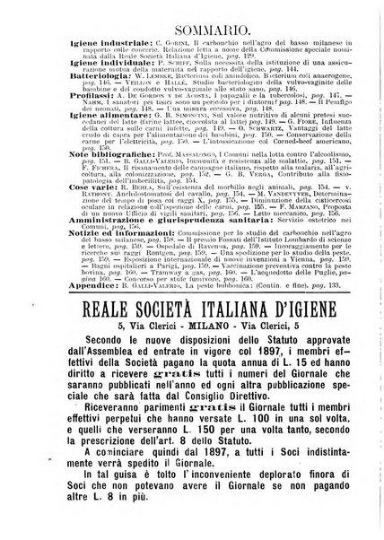 Giornale della Società italiana d'igiene