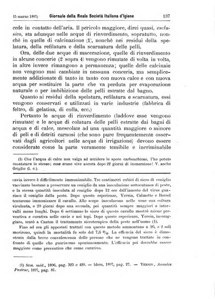 Giornale della Società italiana d'igiene