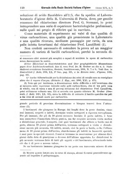 Giornale della Società italiana d'igiene