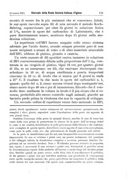 Giornale della Società italiana d'igiene