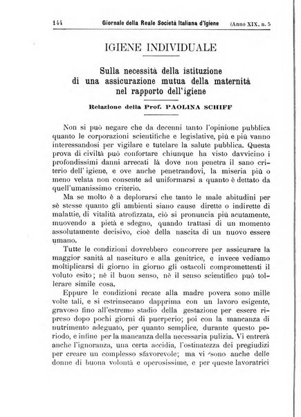 Giornale della Società italiana d'igiene