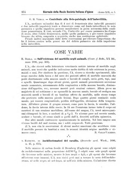 Giornale della Società italiana d'igiene