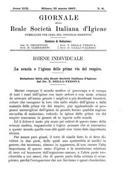 Giornale della Società italiana d'igiene