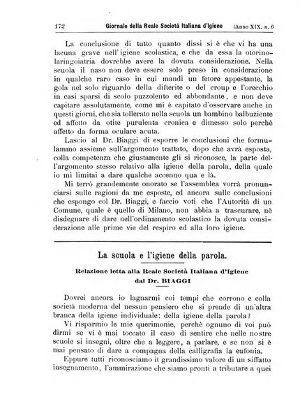 Giornale della Società italiana d'igiene