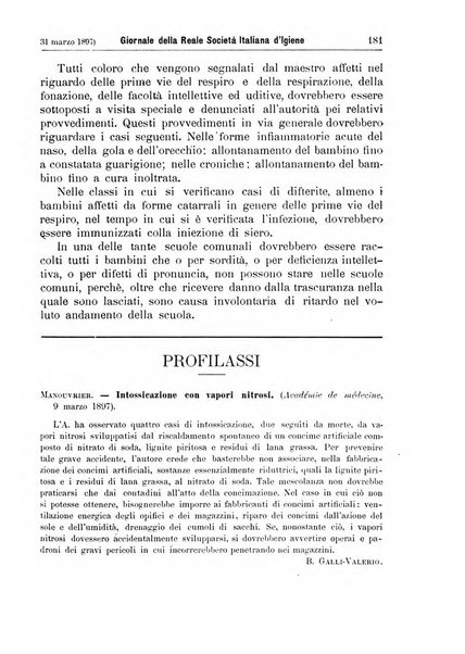 Giornale della Società italiana d'igiene