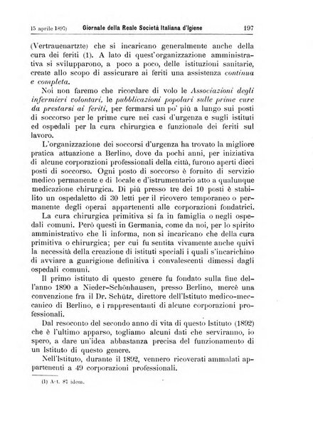 Giornale della Società italiana d'igiene