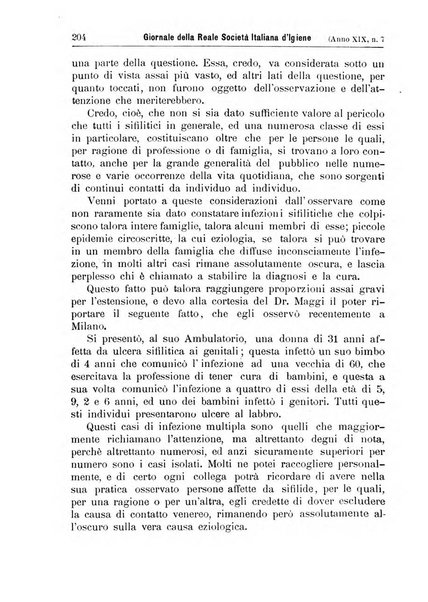 Giornale della Società italiana d'igiene