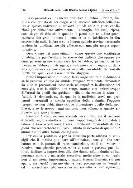 Giornale della Società italiana d'igiene