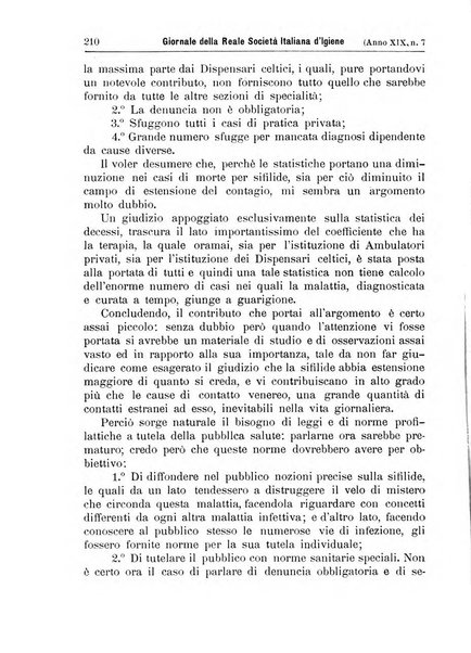 Giornale della Società italiana d'igiene