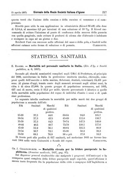 Giornale della Società italiana d'igiene