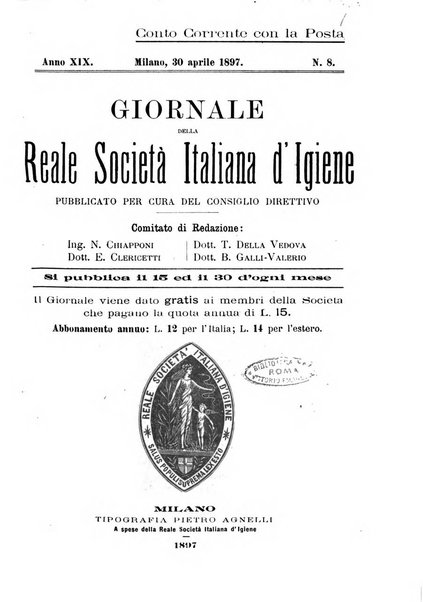 Giornale della Società italiana d'igiene