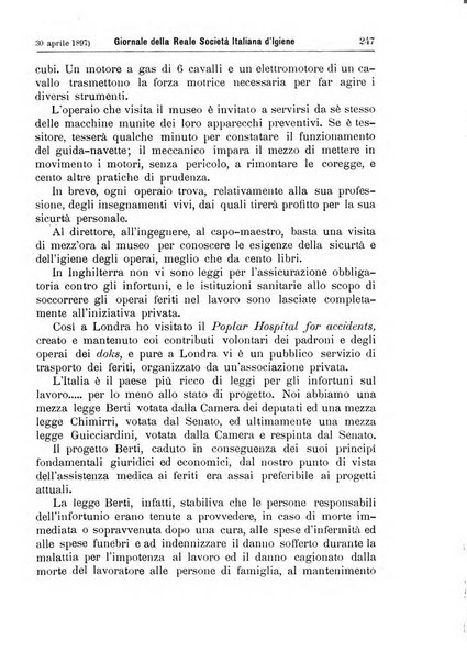 Giornale della Società italiana d'igiene