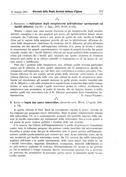 Giornale della Società italiana d'igiene