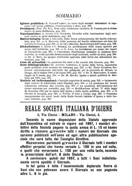 Giornale della Società italiana d'igiene