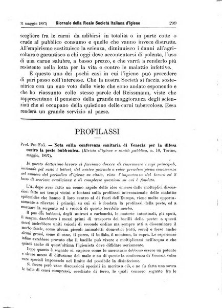 Giornale della Società italiana d'igiene