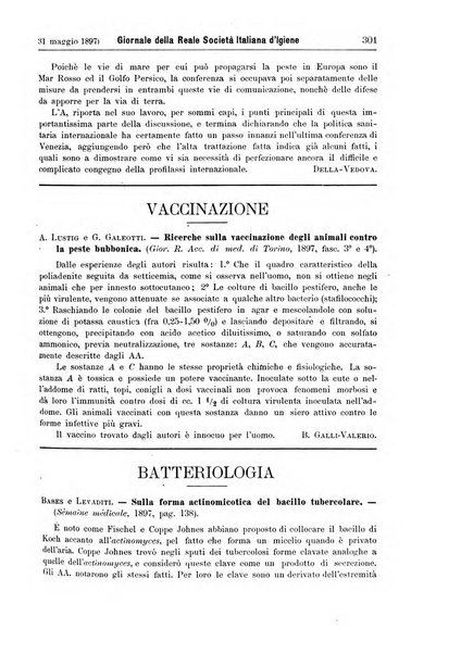 Giornale della Società italiana d'igiene