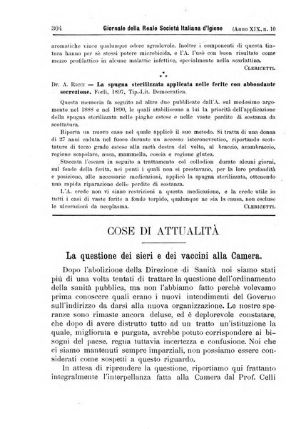 Giornale della Società italiana d'igiene