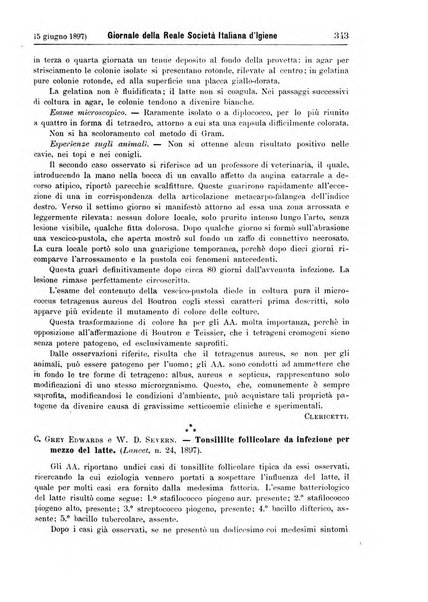 Giornale della Società italiana d'igiene