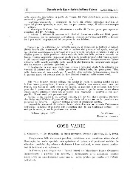 Giornale della Società italiana d'igiene