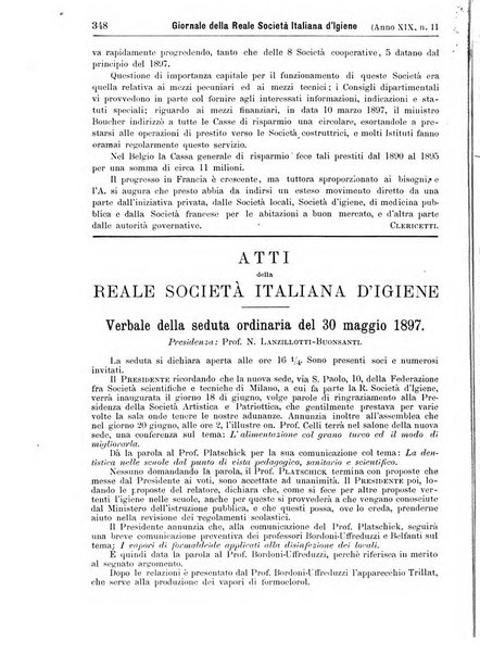 Giornale della Società italiana d'igiene