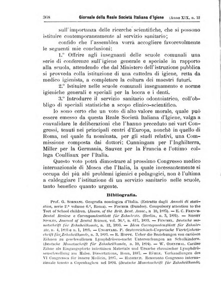 Giornale della Società italiana d'igiene