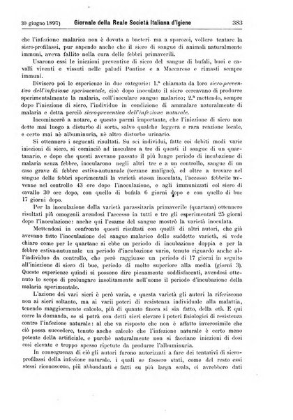 Giornale della Società italiana d'igiene