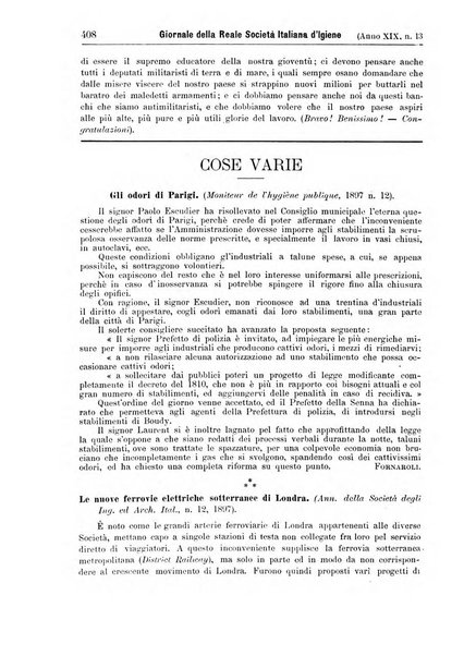 Giornale della Società italiana d'igiene