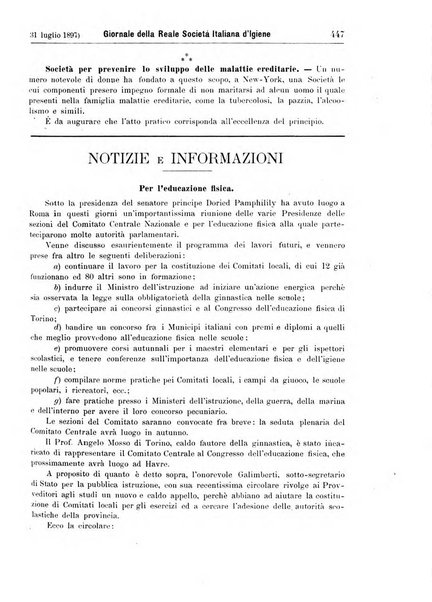 Giornale della Società italiana d'igiene