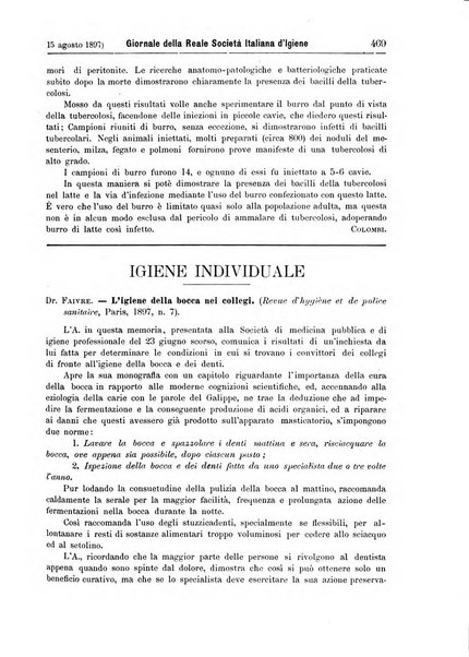 Giornale della Società italiana d'igiene