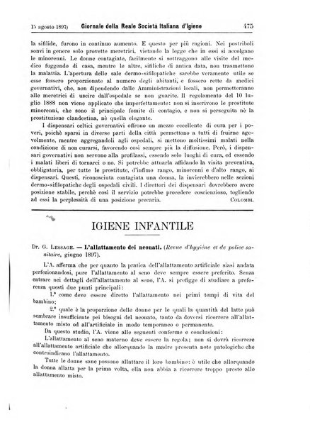 Giornale della Società italiana d'igiene