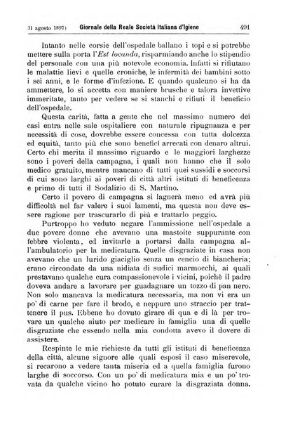 Giornale della Società italiana d'igiene